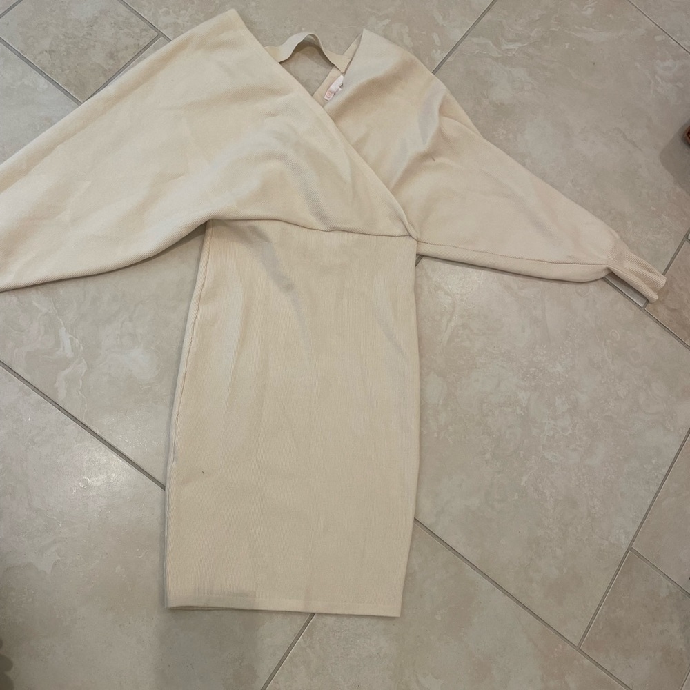 Cream Off the Shoulder Dress